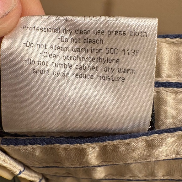 Vintage Giorgio Armani Ramie Silk Striped Wide Leg Trousers Pants Women’s 6-8 - Picture 16 of 16